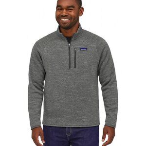 Patagonia Men's Better Sweater 1/4-Zip Fleece in Heathered Gray Size Large